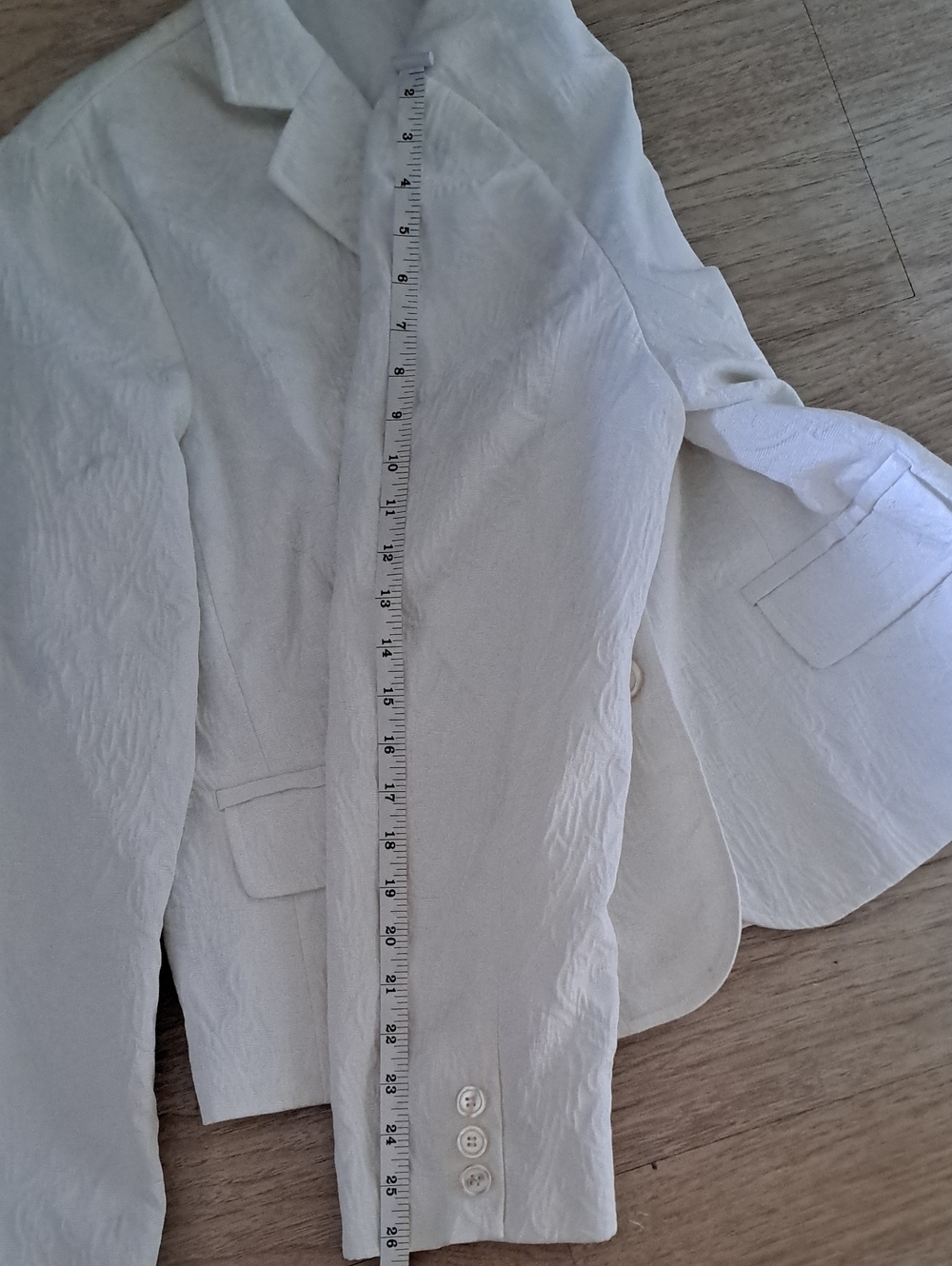 Liz Claiborne Cream Textured Blazer Jacket - Picture 10 of 10